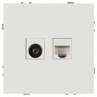 ТВ-розетка и розетка Ethernet RJ-45 без рамки Эра Galaxy 15-3110-01 500_191_3075114